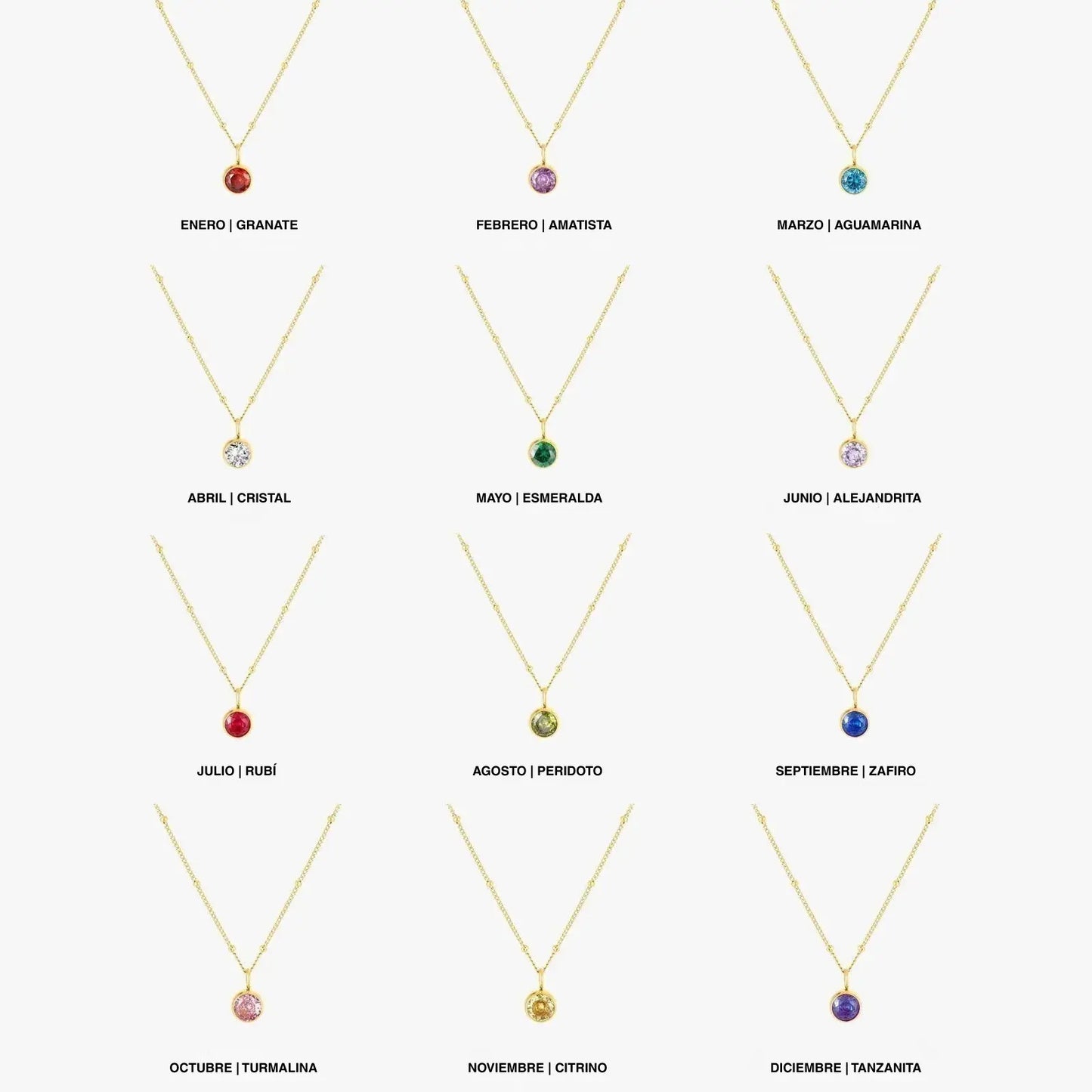 Collar con Piedra de Nacimiento