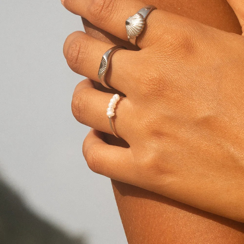 Anillo con Mini Perlas