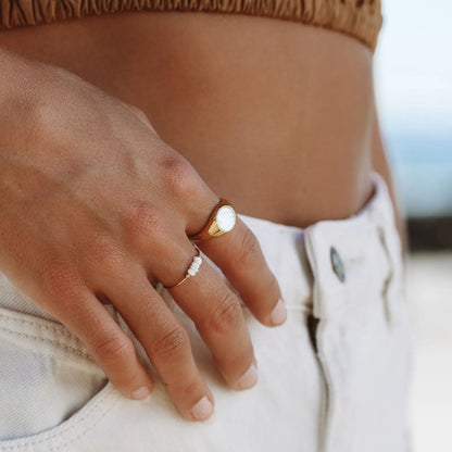 Anillo con Mini Perlas