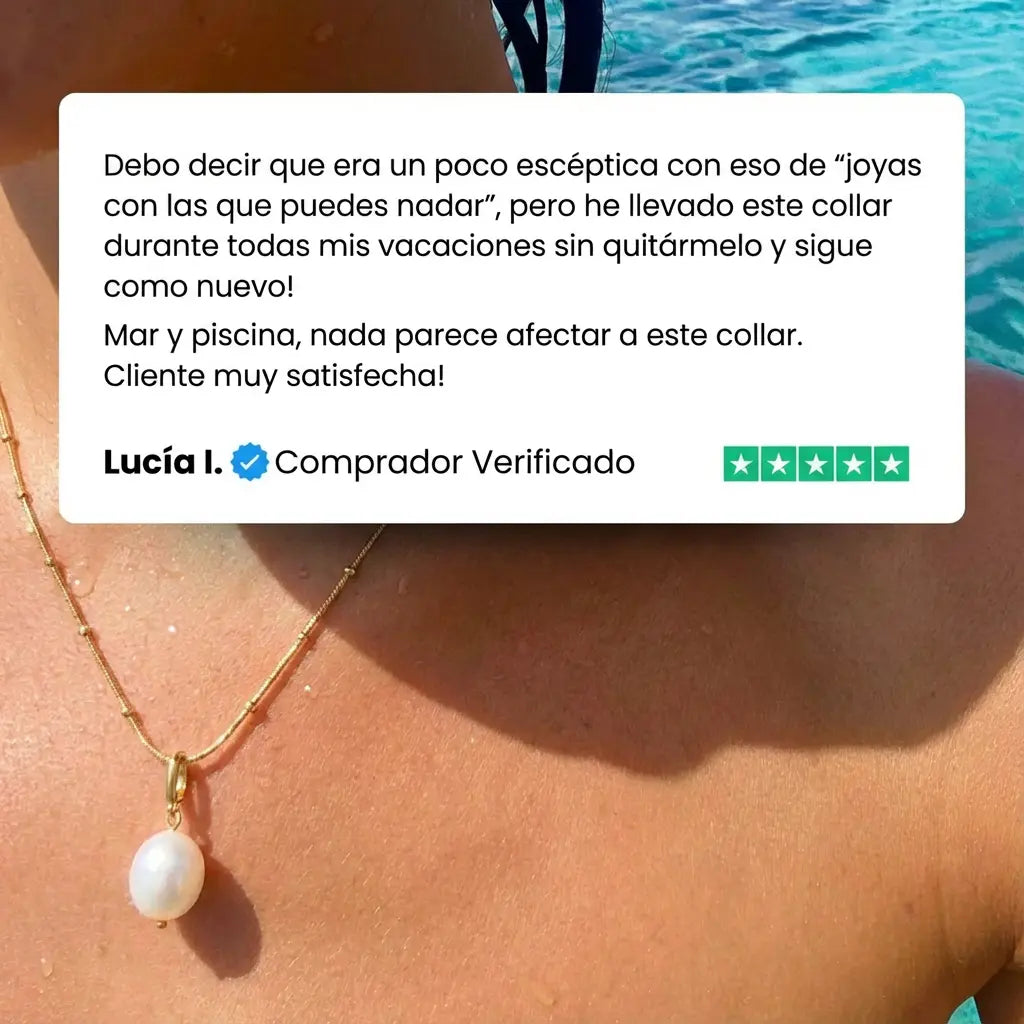 Collar con Colgante de Perla Barroca